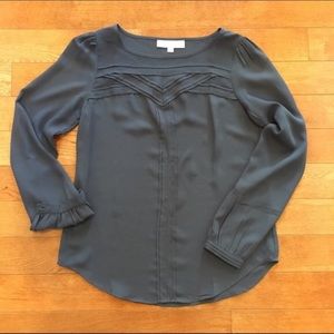 LOFT grey blouse